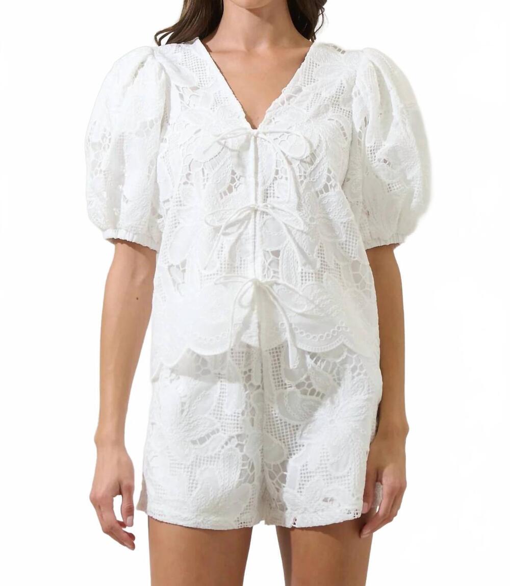 NEW SUGARLIPS friona eyelet set in white